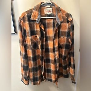 Men’s Flannel - Medium - Orange & Black